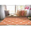 Tapis orange en laine touffeté à la main Maya