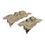 Plateaux décoratifs contemporains pour entrée ou décoration intérieure - Présentoir central pour table basse ou table à manger - Lot de 2, 45,7 cm x 33 cm, doré