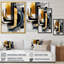 «Glam Gold and Black Expression II - Abstract Spirals», art mural-311124147-311124158