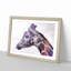 Giraffe with Purple Haze - Picture Frame Painting Print-55732905-55732900