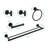 5 Piece Bathroom Towel Rack Set Wall Mount-436039582