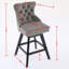 Ensemble de tabourets de bar pivotants en velours de 2 po à hauteur de comptoir avec dossier et pieds en bois Home Bar Kitchen Island-352416376