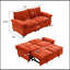 Canapé-lit convertible en velours de 73 pouces avec canapé-lit et matelas escamotable-1214033645