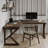 Nut-brown Rectangular Solid Wood Writing desk-166645183-166645181