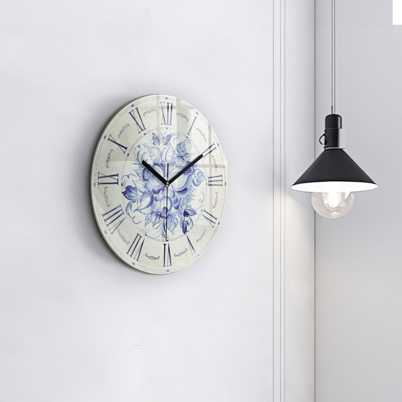 Glass Wall Clock, Grey
