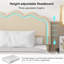 Structure de lit simple moderne avec structure en acier pour chambre à coucher en tissu Boucle