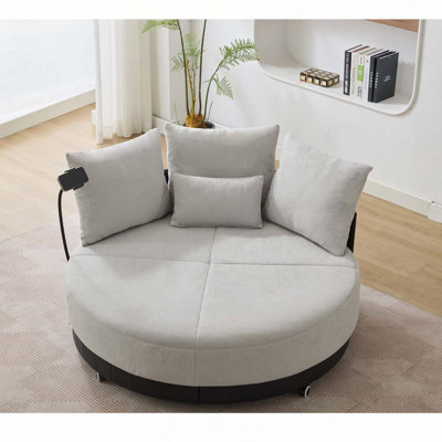 Fauteuil pivotant surdimensionné 52,75 po, pivotant sur 360 °