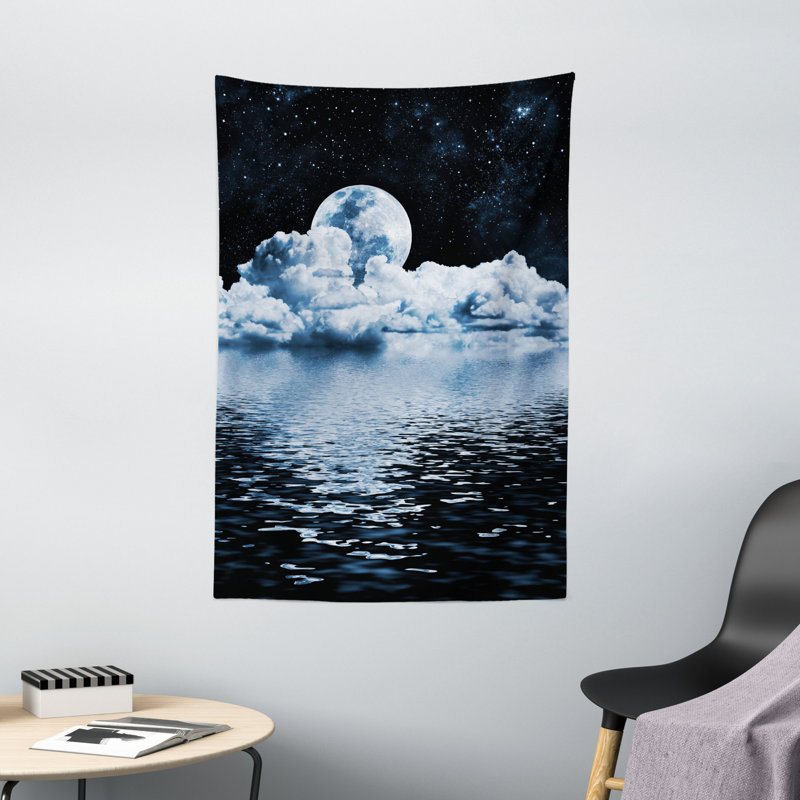 Tapisserie en polyester lune, H 60 po x l 40 po