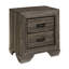Table de chevet rustique à grain vieilli gris pour chambre à coucher - fonctionnelle et attrayante 2 po