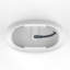 Baignoire de trempage autoportante blanche solide de 61 pouces pour salle de bain-120145672