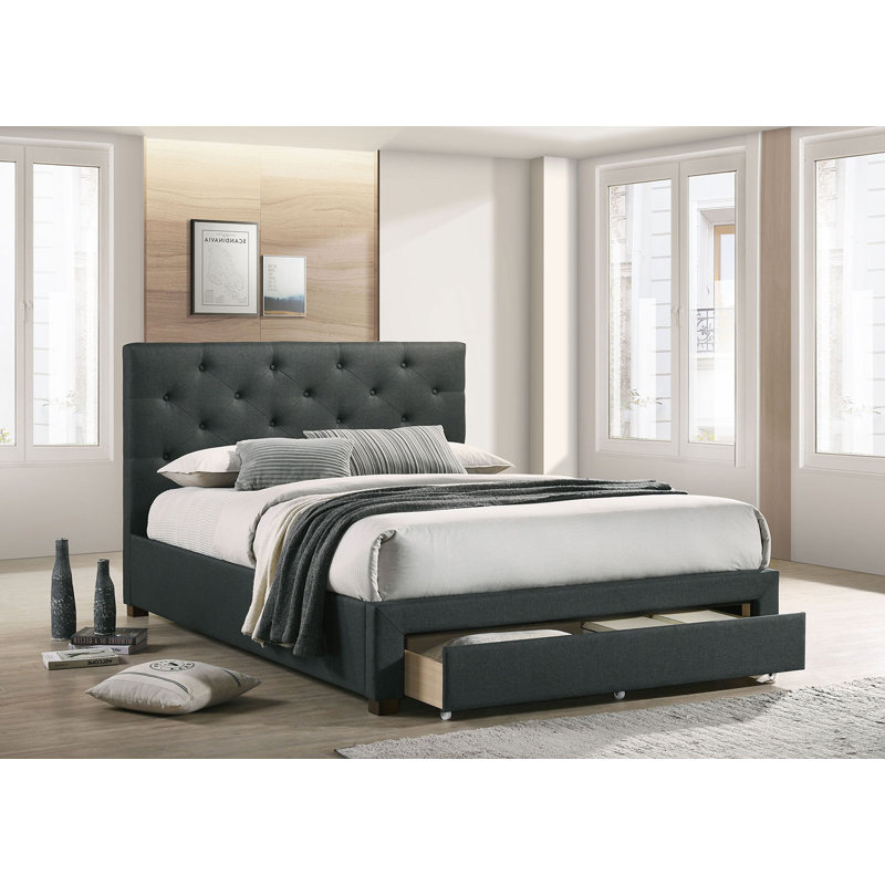 Full Bed, Dark Gray, Full, Dark Gray