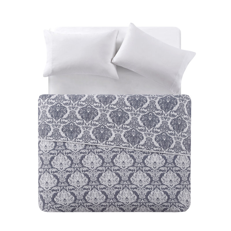 Couvre-lit matelassé réversible Hannah, Bleu ardoise