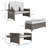 130cm Wide Outdoor Rectangle Patio Sectional Set with Cushions