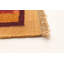 Tapis en laine beige / rouge foncé fait à la main Kilim