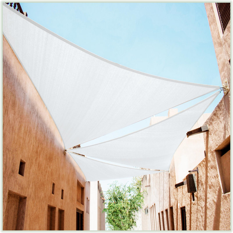 Toile d'ombrage en tissu Colourtree Triangle Sun, Blanc, 12 pi x 12 pi x 12 pi