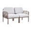 Canapé de jardin pour l'intérieur et l'extérieur avec canapé et coussins moelleux pour l'extérieur