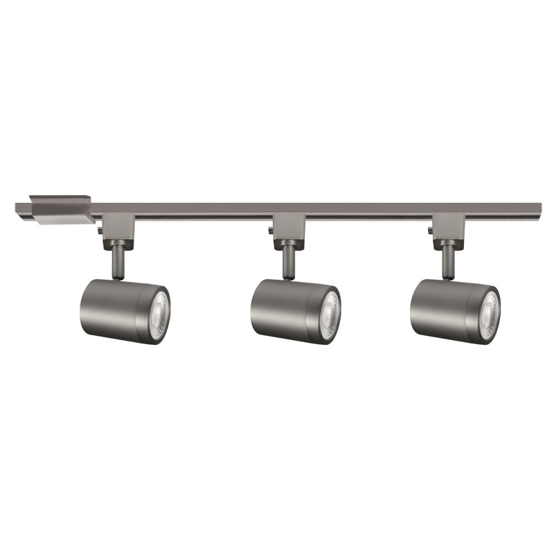 Charge 48" 3 -Light LED Track Track Kit with Dimmable and Adjustable Head, Brushed Nickel