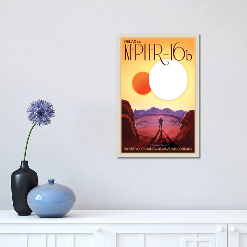 Kepler-16B by NASA - Print on Canvas, Wrapped Canvas, 30.48 cm H x 45.72 cm W