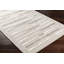 Tapis rayé fabriqué à la main Giselle en gris / blanc / brun-731228085