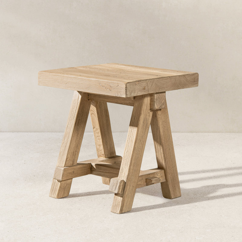 Table d'appoint carrée en orme récupéré 18 po Hawthorne, Naturel