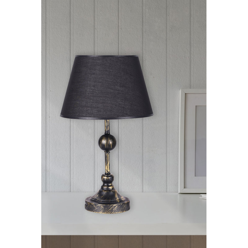 Lampe de table en métal Adrain, Noir