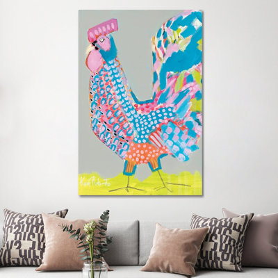 Ralph The Rooster by Kait Roberts - Wrapped Canvas Painting