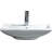 Modern Ceramic Rectangular Vessel Bathroom Sink with Overflow