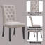 Ensemble de 2 chaises d'appoint en lin beige et gris Yabeina