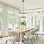 Modern 5-Light 18.7" Wave Shape Glass Round Drum Chandelier-107168565
