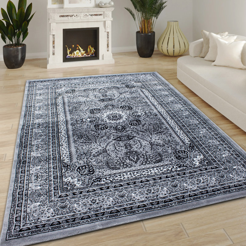 Kellen Machine Woven Grey Indoor Rug, Rectangle 120cm x 170cm