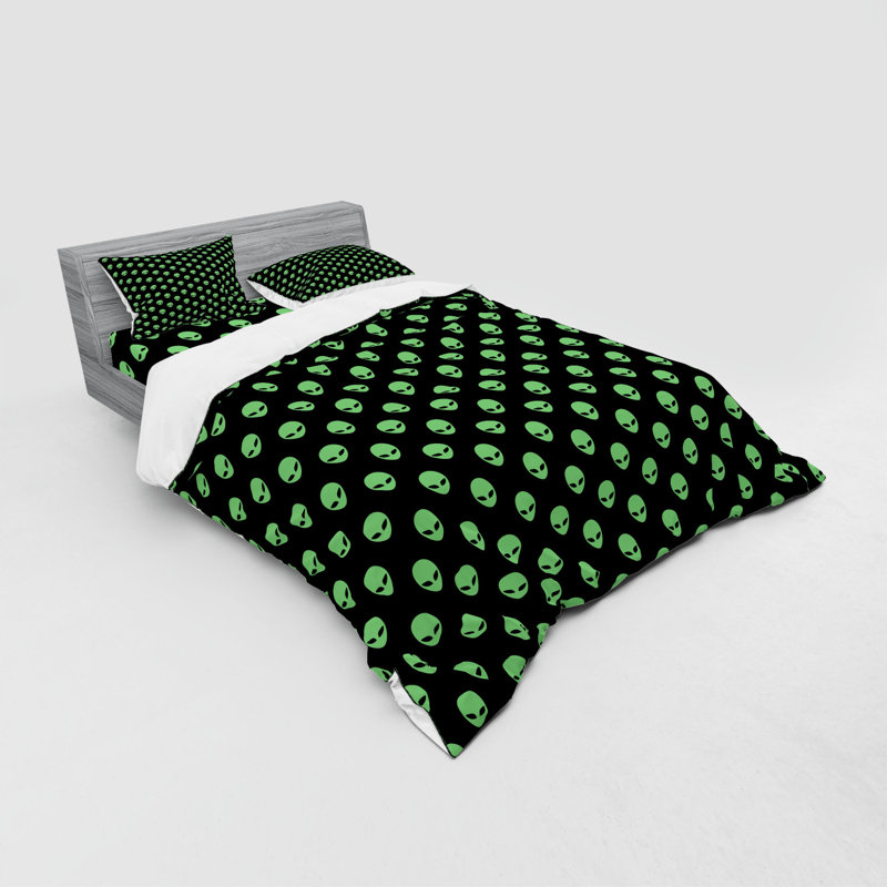 Ensemble de housse de couette Alien, Housse de couette grand + 3 pièces supplémentair