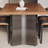 Solid wood rectangular thickened island dining ta