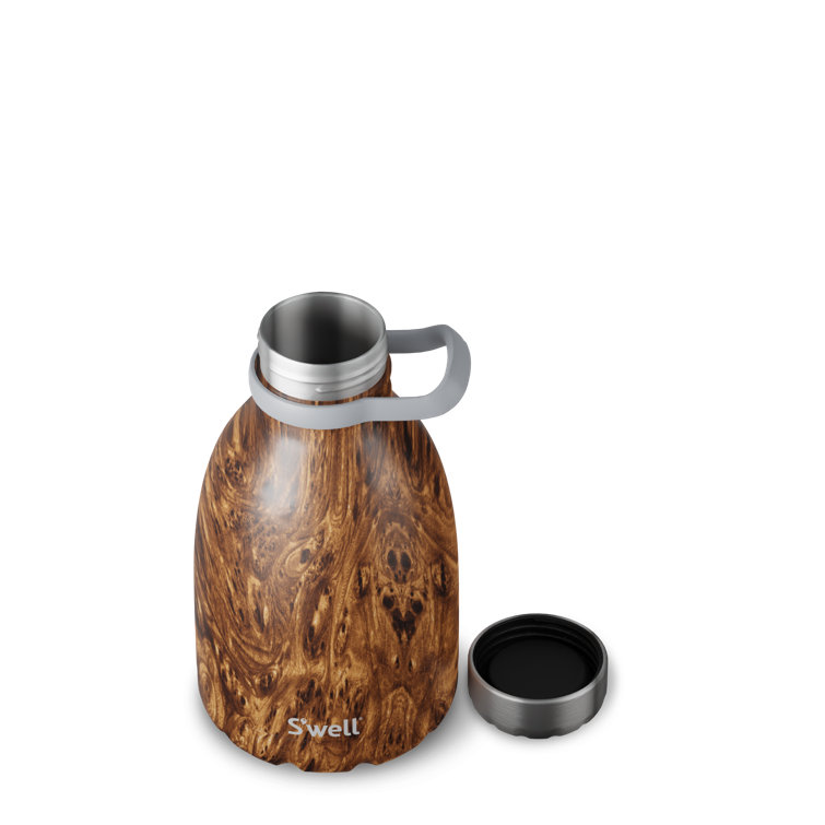  S'well Stainless Steel Wine Chiller, 750ml Teakwood,  Triple-Layered Vacuum-Insulated Container Designed to Keep Bottles Colder  for Longer - BPA-Free Designer Barware Accessories: Home & Kitchen