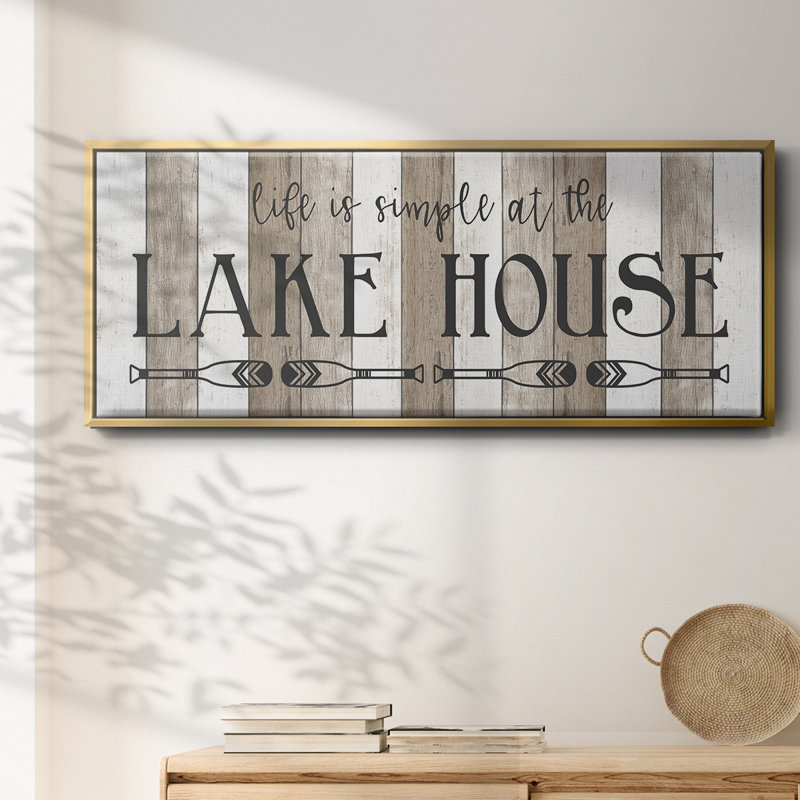 Simple at the Lake House - Toile encadrée, H 20 po x l 50 po