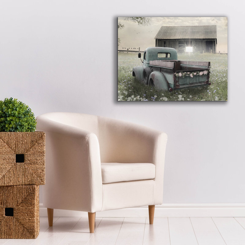  «The Old Ride» par Lori Deiter, art mural sur toile, 34 po x 26 po, H 26 po x l 34 po