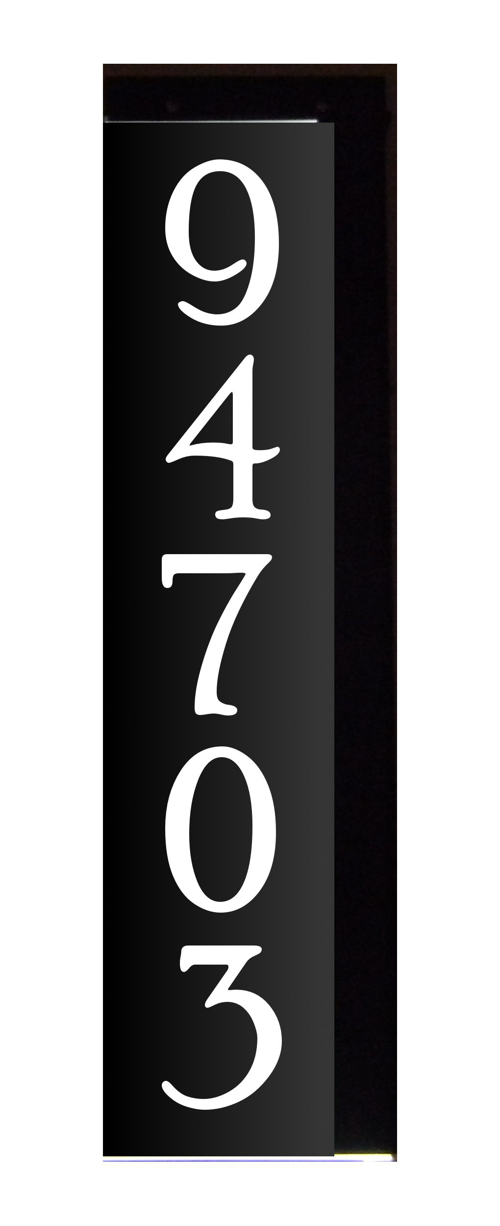 EZ Street Signs Vertical LED address sign with landscape light adapter ...