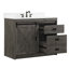 Meuble-lavabo simple 42 po avec plateau en pierre reconstituée Jillian-128070726