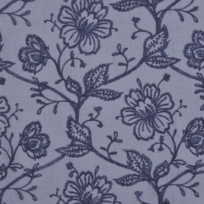 Tissu de feuillage floral boutique Allure, Denim