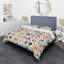 Ensemble de housse de couette géométrique Eclectic Boho Geometry In Yellow And Blue-1436995437