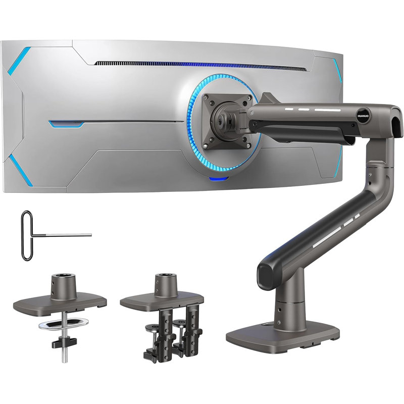 Bras de moniteur robuste pour écrans jusqu'à 49 po, supporte 44 lb