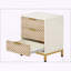 Armoire de rangement polyvalente à 3 tiroirs, structure en métal doré