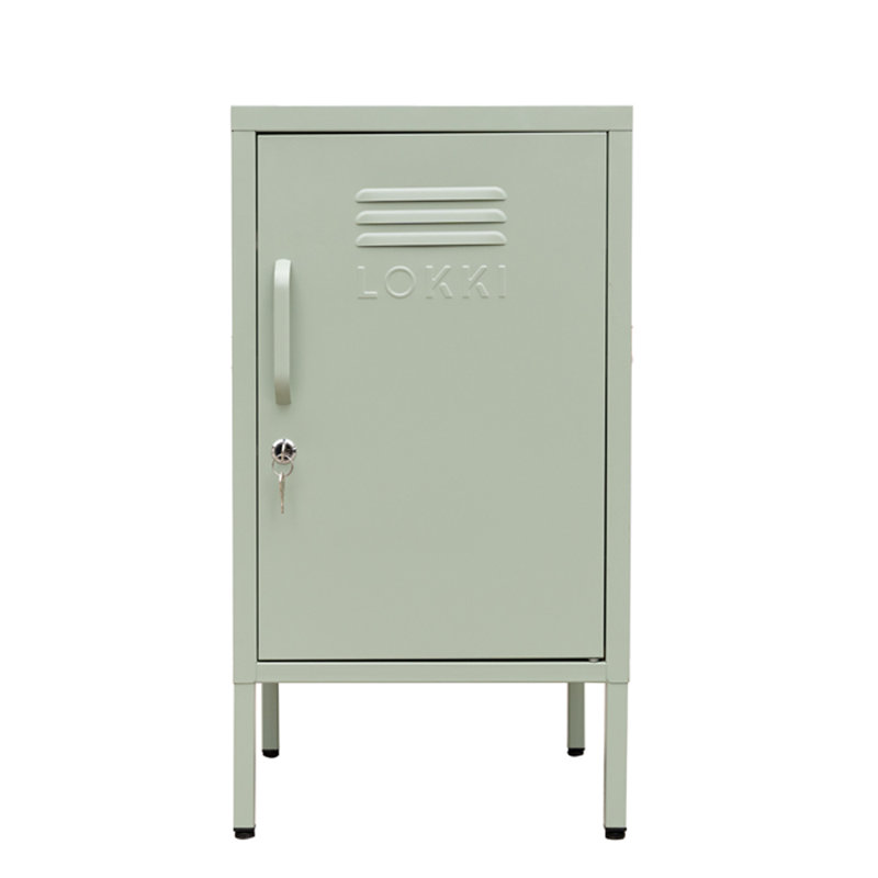Nilan 38cm W Steel Bedside Table, Sage Green