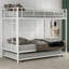 Lit superposé simple au-dessus de simple avec lit gigogne robuste, conception moderne pour les petits espaces et sécurité accrue-1329365251