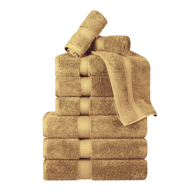 Scotia Egyptian Cotton Bath Towel Set, Toast, 9Pc Towel Set  (3Bath, 3Hand, 3Face)
