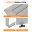 Ensemble de salle à manger d'extérieur 9 pièces, ensemble extensible pour 8 personnes, mobilier de jardin en aluminium antirouille avec table extensible et chaises empilables pour terrasse, jardin ou pelouse.-441347972