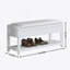 Banc avec rangement pour chaussures blanc
