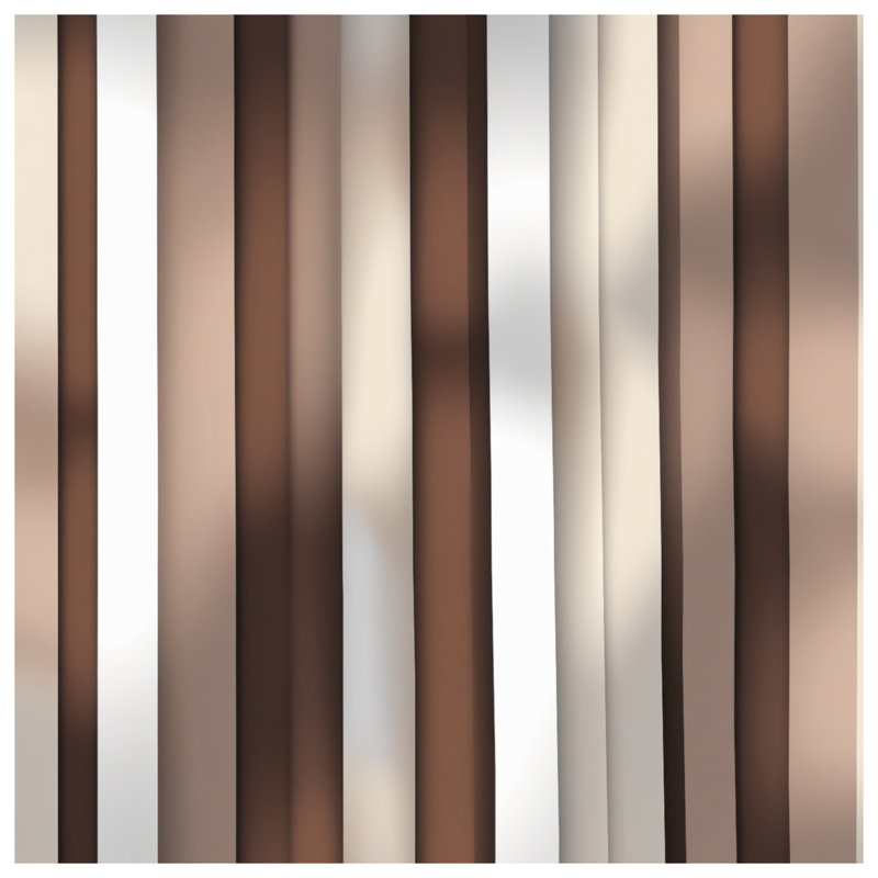 Tapis de bain brun à rayures verticales beige, L 34 po x L 21 po