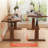Walnut Rectangular Solid Wood Standing desk-1588931731