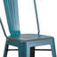 Tabouret de comptoir en métal patiné pour l'intérieur / extérieur de 24 po de hauteur Angelean - noir-651168270-620777401