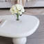 Table de centre en bois avec 3 pieds, décor moderne pour le salon, blanc crème, assemblage facile de style café blanc, installation